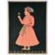 Rare Mughal painting of emperor Akbar with a rose 48 X 36