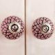 Pink Black Etched Knob