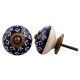 Navy Blue White Designer Knob
