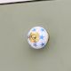 White Blue Star Cabinet Knob