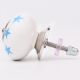 White Blue Star Cabinet Knob