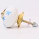 White Blue Star Cabinet Knob