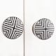 Black And White Striped Ceramic Knob