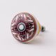 Red Painted Flower Knob