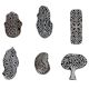 Set of 6 Piece New Mix Wooden Printing Block