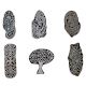 Set of 6 Piece New Mix Wooden Printing Block