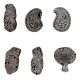 Set of 6 Piece New Mix Wooden Printing Block