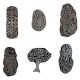 Set of 6 Piece New Mix Wooden Printing Block