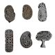 Set of 6 Piece New Mix Wooden Printing Block