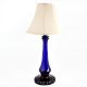 Cobalt Blue Glass Table Lamp