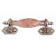 Pink Cut Glass Silver Small Door Handles