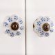 Blue Tiny Flower Knob