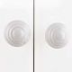 White Solid Ceramic Dresser Knob