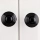 Black Solid Ceramic Drawer Knob