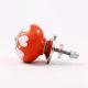Orange White Heart Knob