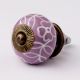 Light Purple floral Leafy Knob