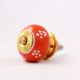 Orange Tiny Floral Knob