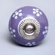 Dark Purple Floral Knob