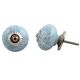 Turquoise Painted Leaf Knob