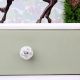 Moss Green Tiny Floral Drawer Knob
