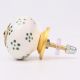 Moss Green Tiny Floral Drawer Knob