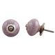 Light Purple Floral Dresser Knob