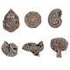 Set of 6 Piece New Mix Wooden Printing Block