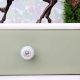 Light Grey Handpainted Floral Knob