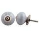 Light Grey Dot Ceramic Dresser Knob