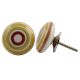 Multicolor Stripe Flat Ceramic Drawer Knob