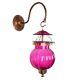 Pink Pumpkin Glass Wall Lamp