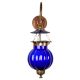 Melon Shaped Cobalt Blue Lamp