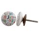 Multicolor Alphabet Flat Ceramic Drawer Knobs
