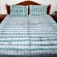 White & Green Double Bedsheet