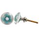 Sea Green Flower Cabinet Knob