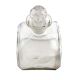 Square Shaped Leaf Decorative Glass Bottle
