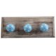 Turquoise White Dot Wooden Hooks