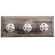 White Pea Green Dot Wooden Hooks
