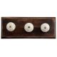 Cream White Dot Wooden Hooks