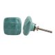 Sea Green Square Crackle Ceramic Drawer Knob