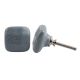 Grey Square Crackle Ceramic Dresser Knob