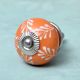 Peach White Leaf Knob