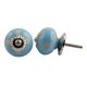 Turquoise Polka Dot Ceramic Wardrobe Knob