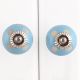 Turquoise Polka Dot Ceramic Wardrobe Knob
