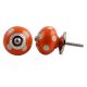 Orange Polka Dot Ceramic Cabinet Knob