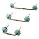 Sea Green Ceramic Bridge Dresser Handles