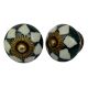Dark Green Check Ceramic Cabinet Knob Online