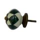 Dark Green Check Ceramic Cabinet Knob Online