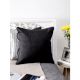 Black Solid Cushion Cover