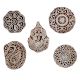 Set of 5 Piece New Mix Wooden Printing Block